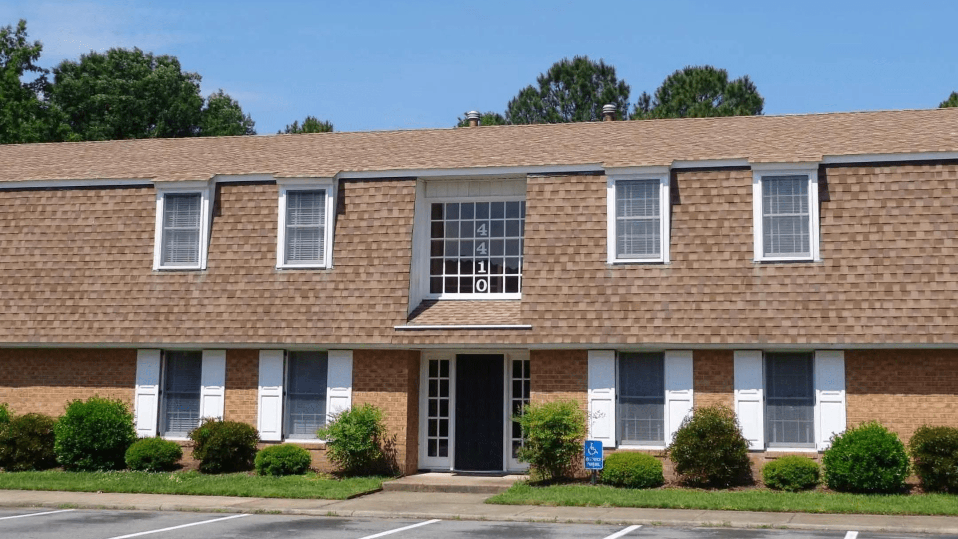 1 Brown brick office building
